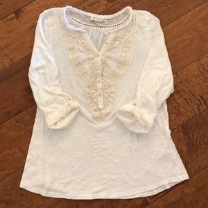 Anthropologie meadow rue 3/4 sleeve top M